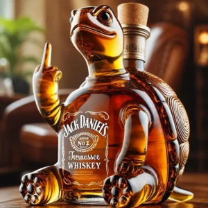 Funny Turtle Middle Finger Whiskey Decanter