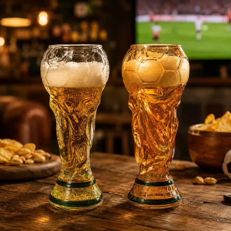 Football Trophy Beer Glass